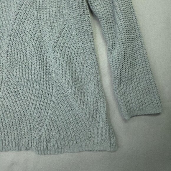 J Jill Sweater Women L Sage Green Chenille Mock Neck Pullover Chunky Plush Tunic - Picture 2 of 11